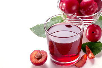 Plum juice with plums