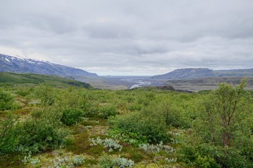 Fototapeta na wymiar nature in hiking the laugavegur trail in Iceland