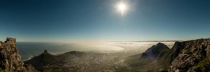Schilderijen op glas Cape Town, South Africa (view from table mountain) © HandmadePictures