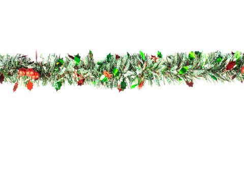 Christmas garland isolated on white background