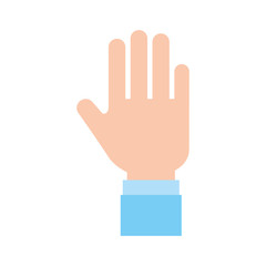 hand human stop icon vector illustration design