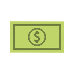 bill money isolated icon vector illustration design