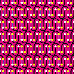 Geometric background seamless pattern vector. 幾何学パターン