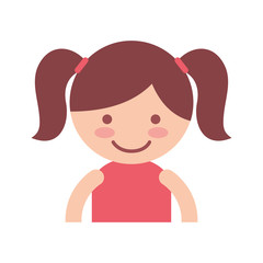 cute little girl character vector illustration design