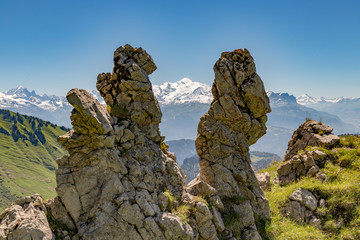 Le Mont-Blanc depuis le Praz de Lys