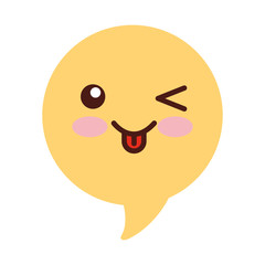 speech bubble kawaii character vector illustration design