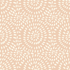 Vector hand-drawn stylish seamless pattern with ink strokes. Pink seamless background for fabric, wrap paper or wallpaper design.