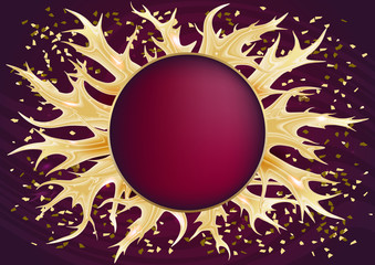 Background with abstract gold ornaments.