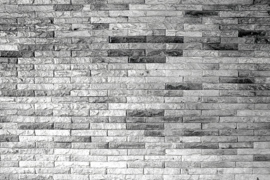brick wall black and white texture background.