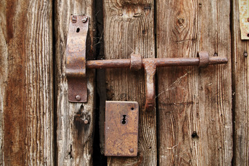 Old wooden door