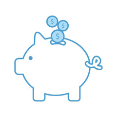 piggy savings isolated icon vector illustration design
