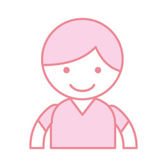 cute little boy character vector illustration design