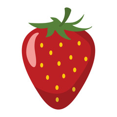 Strawberry design juicy fresh fruit icon vector template. Raw strawberry. Eco bio health food