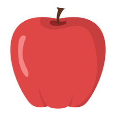 Red apple design juicy fresh fruit icon vector template. Raw apple. Eco bio health food