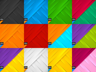 Set of Creative Abstract Design Decorated Backgrounds