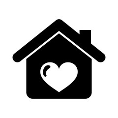 house with heart icon vector illustration design