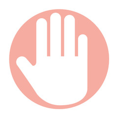Fototapeta na wymiar hand human stop icon vector illustration design