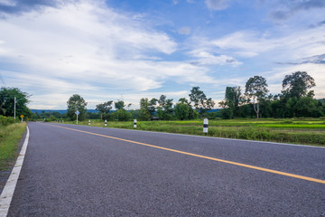 Road with beautiful nature in countryside Thailand