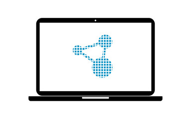 Pixel Icon Laptop - Netzwerk