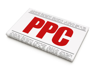 Advertising concept: newspaper headline PPC