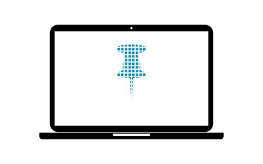 Pixel Icon Laptop - Pin