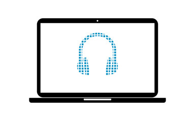 Pixel Icon Laptop - Kopfhörer