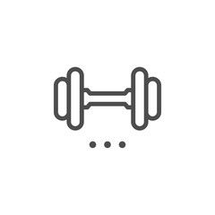 Dumbbell line icon