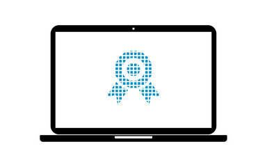 Pixel Icon Laptop - Rosette