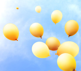 Gelbe Ballons