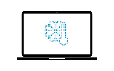 Pixel Icon Laptop - Temperatur kalt