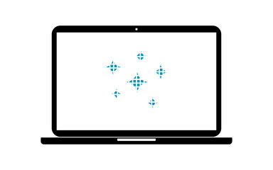 Pixel Icon Laptop - Glitzer