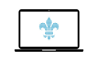 Pixel Icon Laptop - Lilie Ornament © Daniel Berkmann