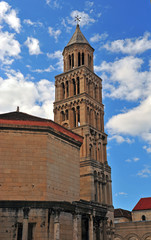 Diocletean's palace cathedral tower, Split town