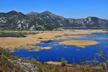 Fototapeta na wymiar View of Skadar national park, Virpazar resort