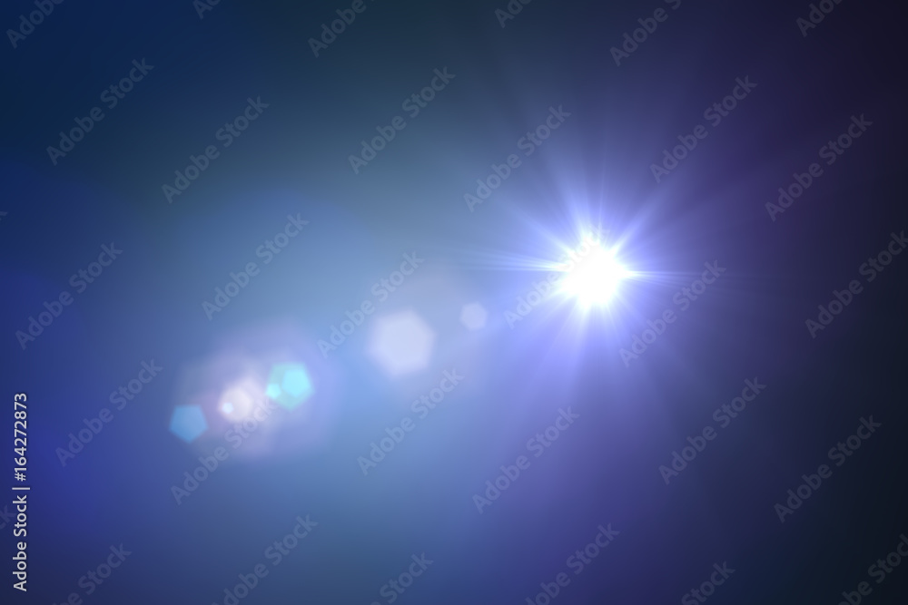 Canvas Prints sunburst with lens flare light over black background. easy to add overlay or screen filter over phot