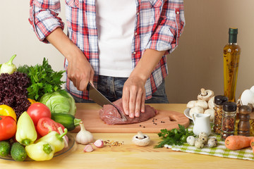 Woman cook at the kitchen