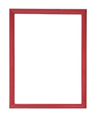 red picture frame isolated on white background