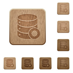 Certified database wooden buttons