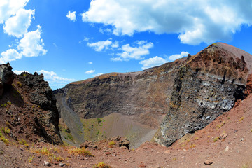 Vesuvius volcano crater next to Naples. Campania region, Italy