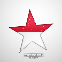 illustration of Indonesia Independence Day background 17th of August