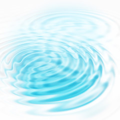 Naklejka na ściany i meble Abstract blue circular water ripples