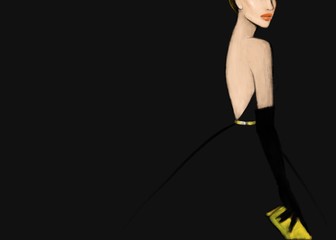 Elegant lady. Fashion illustration