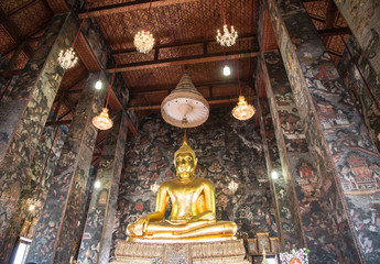 Buddha statue of Wat Suthat, (Suthattepwararam Temple), Bangkok, Thailand