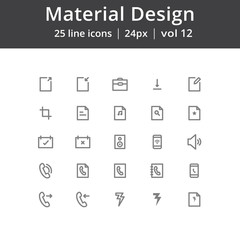 Material Design UI Line Icons