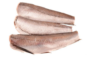 hake on a white background