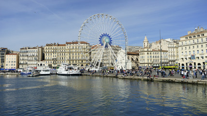 Fototapeta na wymiar France. Marseilles. Cityscape. Ferris wheel
