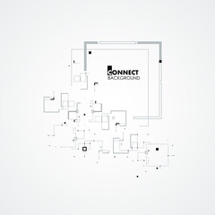 Line, square, circle elements. Style geometric pattern. Modern vector background with space for text