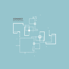 Abstract architectural plan with simple elements. Vector modern background