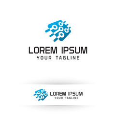 technology circuits Logo. Technology logo design concept template