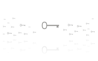 Schlüssel grau retro Reflektierend Weiss